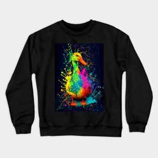 Splatter Paint Duck Crewneck Sweatshirt